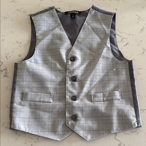 NWOT George Gray Plaid Sleeveless Vest Formal